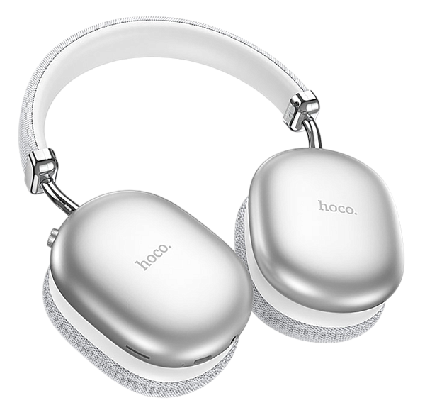 Наушники беспроводные  Hoco W35 Max ANC (с шумоподавлением) серебро