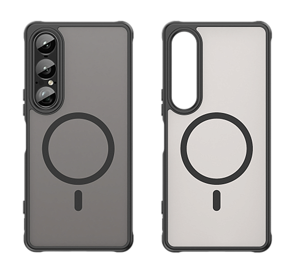 Чехол для Sony Xperia 1 VII Caseport, MagSafe, тонированная прозрачная крышка, Black