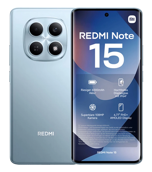 Xiaomi Redmi Note 15 4G 8/128Gb Glacier Blue (Синий) (Global) Dual nano Sim