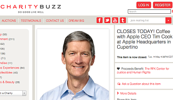 Кофе-брейк с главой Apple Тимом Куком ушел с молотка за $610 000!