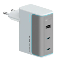 Зарядное устройство Cuktech Gan 100W (AD1003EU) 2C+1A, с кабелем Type-C, белый