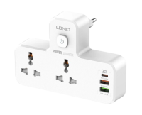 Сетевой фильтр LDNIO SC2311, 2 розетки, 2 USB, 1 PD White