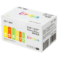 Батарейки Xiaomi CUKTECH B10 ZI5 тип AA 12 шт. + ZI7 тип AAA 12 шт. LR24 (цветные)