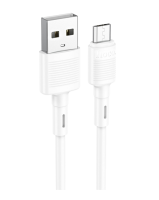 Кабель Hoco X83 Victory USB - MicroUSB 2.4A, 1m White