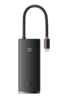 Хаб Baseus Lite Series 5-Port Type-C to HDMI+USB3.0x3+PD (WKQX040001) Black