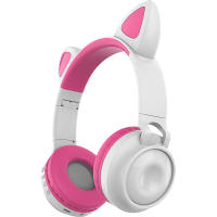 Bluetooth-гарнитура Qumo Party Cat c подсветкой (ВТ-0025), бело-розовый Bluetooth-гарнитура Qumo Party Cat c подсветкой (ВТ-0025), бело-розовый