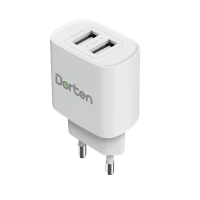 Сетевое зарядное устройство Dorten 2 USB Smart ID 12W Wall Quick Charger 2.4A White