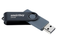 USB-накопитель 64Gb SmartBuy Twist, USB 2.0, черный