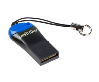 Картридер Smartbuy MicroSD, (SBR-711-B), черный/синий
