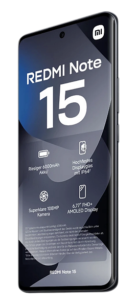 Xiaomi Redmi Note 15 4G 8/128Gb Black (Черный) (Global) Dual nano Sim