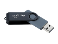 USB-накопитель 16Gb SmartBuy Twist, USB 2.0, черный