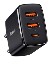 Зарядное устройство Baseus Compact Quick Charger 2U+C 30W черный