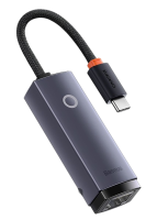 Хаб Baseus Hub Lite Series Ethernet Adapter TYPE-C to RJ45 LAN Port 1000Mbps (WKQX000313) Хаб Baseus Hub Lite Series Ethernet Adapter TYPE-C to RJ45 LAN Port 1000Mbps (WKQX000313)