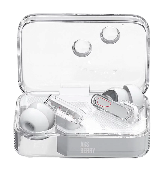 Наушники Aksberry B21 Crystal TWS с функцией активного шумоподавления (ANC+ENC) White