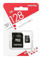 Карта памяти 128 Гб MicroSD Smartbuy Class10 UHS-I + SD адаптер